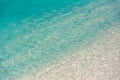 Azure water of the beach Playa Paradise of the island of Cayo Largo, Cuba. Close-up. Royalty Free Stock Photo