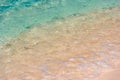 Azure water of the beach Playa Paradise of the island of Cayo Largo, Cuba. Close-up Royalty Free Stock Photo