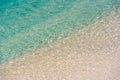 Azure water of the beach Playa Paradise of the island of Cayo Largo, Cuba. Close-up. Royalty Free Stock Photo