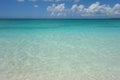 Azure water and blue sky on Grace Bay Beach in the Turks and Caicos Royalty Free Stock Photo