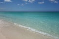 Azure water and blue sky on Grace Bay Beach in the Turks and Caicos Royalty Free Stock Photo