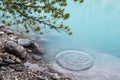 Azure water of mountain lake Royalty Free Stock Photo