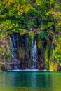 The azure water of Plitvice Lakes Royalty Free Stock Photo