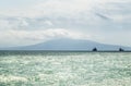 Azure waves of the Black Sea on a summer day, Russia, Krasnodar