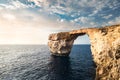 Azure Window. Beautiful stone formation arch in Malta, Europe.