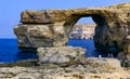 Azure Window, Famous Stone Arch On Gozo Island, Malta Royalty Free Stock Photo