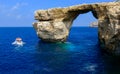 Azure Window, Famous Stone Arch On Gozo Island, Malta Royalty Free Stock Photo