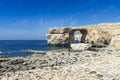 Azure Window, famous stone arch on Gozo island, Malta Royalty Free Stock Photo