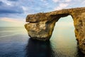 Azure Window, natural arch on Gozo island, Malta, in vibrant colours