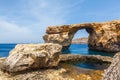 Azure Window, stone arch of Gozo, Malta Royalty Free Stock Photo