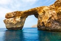 Azure Window, stone arch of Gozo, Malta Royalty Free Stock Photo