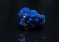 Azurite azure  blue stone Royalty Free Stock Photo