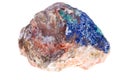 Azurite mineral isolated.