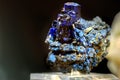 Azurite mineral stone gemstone blue from Namibia Royalty Free Stock Photo