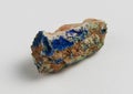 Azurite ore on white background Royalty Free Stock Photo