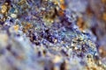 Azurite is a soft, deep blue copper mineral Royalty Free Stock Photo