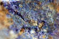 Azurite is a soft, deep blue copper mineral Royalty Free Stock Photo