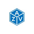 AZV letter logo design on black background. AZV creative initials letter logo concept. AZV letter design