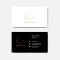 Modern minimalist beauty Vector business card template set. Royalty Free Stock Photo