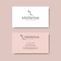 Modern minimalist beauty Vector business card template set. Royalty Free Stock Photo