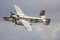 A B-25 Mitchell bomber in flight Royalty Free Stock Photo