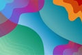 Abstract background with spectrums of vibrant colors in curvy shapes.