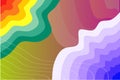 Abstract background with spectrums of vibrant colors in curvy shapes.