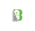 B Alphabet Modern Battery Logo Design Concept