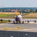 B747 of Asian Airlines, taxing to the RW16 in Vienna