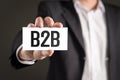 B2B and business-to-business marketing concept. Royalty Free Stock Photo