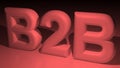 B2B - Business to Business in red