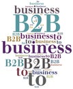 B2B. Business to business.