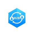 B2b commerce icon on white Royalty Free Stock Photo