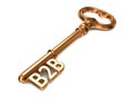 B2B - Golden Key. Royalty Free Stock Photo