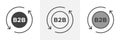 B2B icon vector Royalty Free Stock Photo
