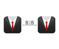 B2b icon vector. Royalty Free Stock Photo