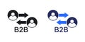B2B icon vector Royalty Free Stock Photo