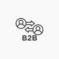 B2B icon vector Royalty Free Stock Photo