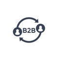 B2b icon on white Royalty Free Stock Photo