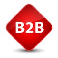 B2b elegant red diamond button Royalty Free Stock Photo