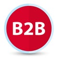 B2b flat prime red round button Royalty Free Stock Photo