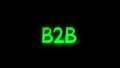 B2b Marketing animation with streaking text in green and blur motion