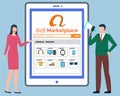 B2B Marketplace, Online Store Shopping Vector Royalty Free Stock Photo