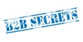 B2b secrets blue stamp Royalty Free Stock Photo