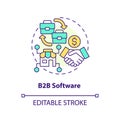 B2B software concept icon