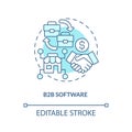 B2B software turquoise concept icon