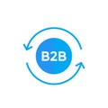 B2b vector icon on white Royalty Free Stock Photo