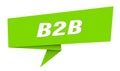 b2b banner. b2b speech bubble, label, sticker, sign template Royalty Free Stock Photo