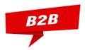 b2b banner. b2b speech bubble, label, sticker, sign template Royalty Free Stock Photo