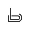 B, bc, bu initials line art geometric company logo
